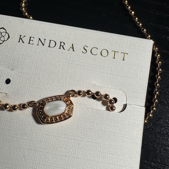 Kendra Scott Gold Necklace with Opalescent Stone - Picture 2 of 3